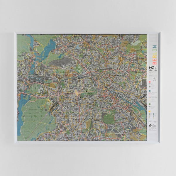 Mapa Berlina w przezroczystym etui The Future Mapping Company Street map, 130x100 cm