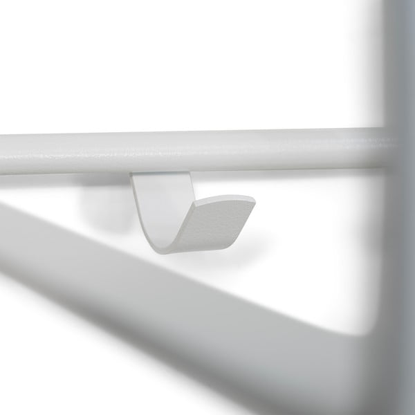 Biały metalowy wieszak ścienny z półką 100 cm Rex – Spinder Design-image-2