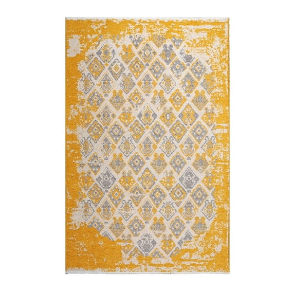 Żółtoszary dywan dwustronny Maleah, 155x230 cm