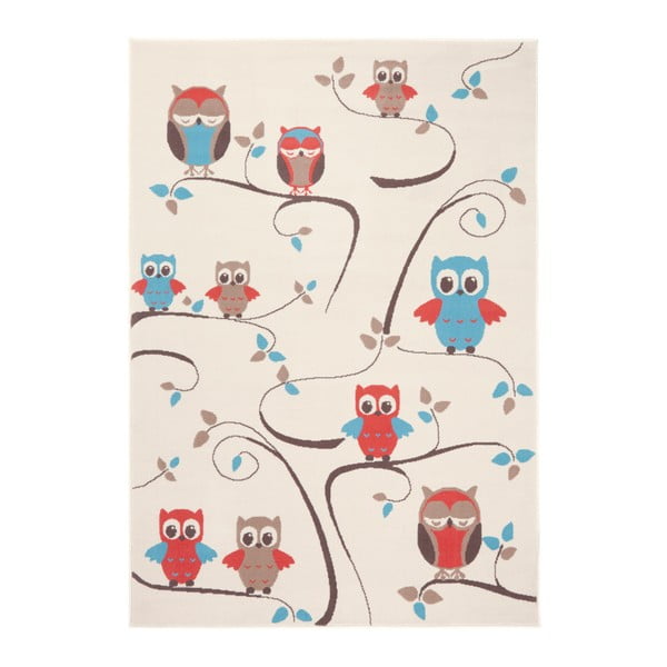 Czerwono-brązowy dywan dziecięcy koberec Zala Living Owl, 140x200 cm