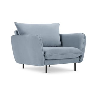 Jasnoniebieski aksamitny fotel Vienna – Cosmopolitan Design