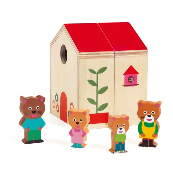 Drewniany domek dla kociej rodziny Djeco