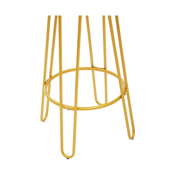 Hoker z litego drewna wiązu w kolorze złota/w naturalnym kolorze (wysokość siedziska 75 cm) District – Premier Housewares-image-4