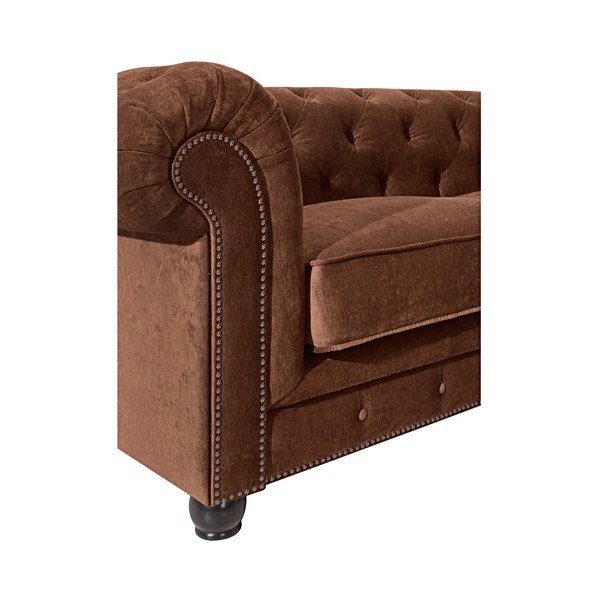 Brązowy fotel Max Winzer Orleans Velvet-image-2
