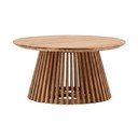 Stolik z drewna tekowego Kave Home Irune, ⌀ 80 cm