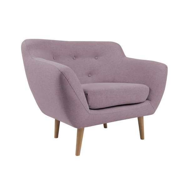 różowy fotel z jasnymi nogami Mazzini Sofas Sicile-image-3