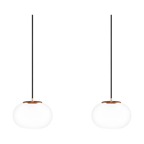 Czarno podwójna lampa wisząca z detalami w miedzianym kolorze Sotto Luce DOSEI-image-2