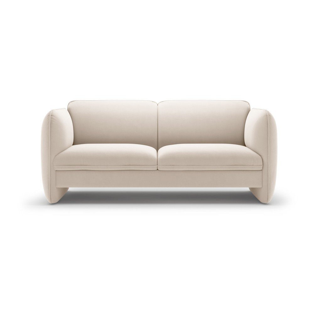 Kremowa aksamitna sofa 168 cm Georgia – Micadoni