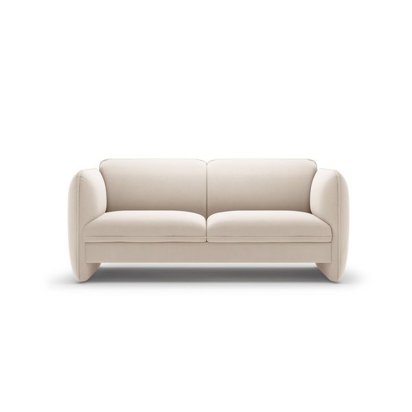 Kremowa aksamitna sofa 168 cm Georgia – Micadoni 