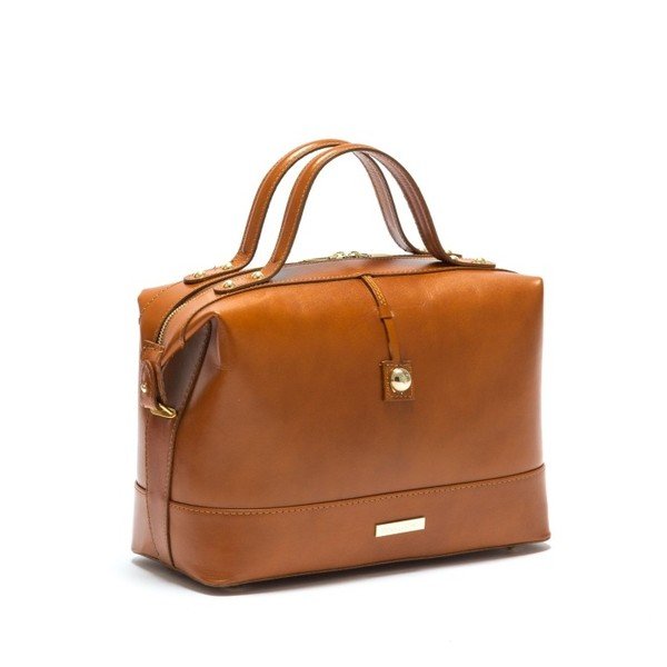Torebka skórzana Anna Luchini 355L Cognac-image-3