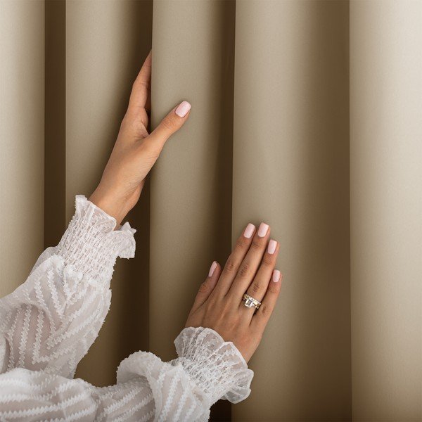 Beżowa zasłona częściowo zaciemniająca (dimout) 140x250 cm Carli Tie – Restilo-image-2