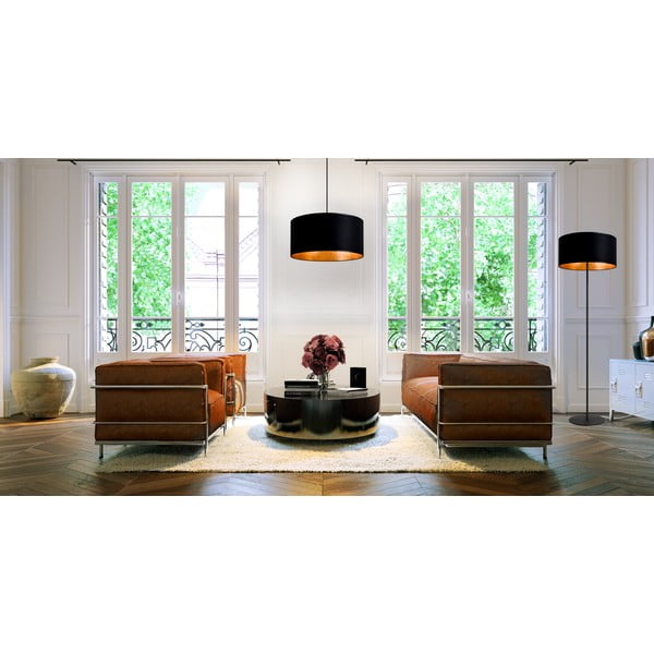 Czarna lampa wisząca z wnętrzem w kolorze złota Sotto Luce Mika, ⌀ 50 cm-image-1