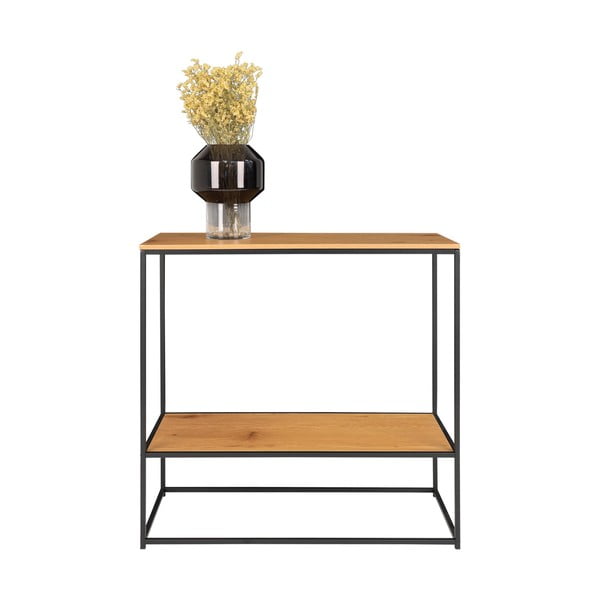 Konsola z blatem w dekorze dębu 80x36 cm Vita – House Nordic-image-3