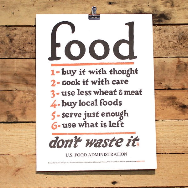 Plakat Food Rules 41x30 cm