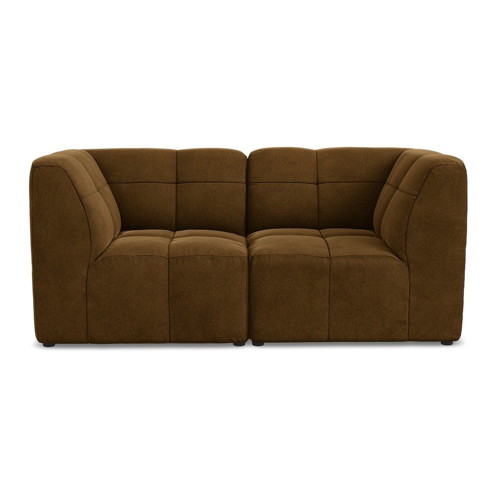 Musztardowa aksamitna sofa 180 cm Aloha – Makamii