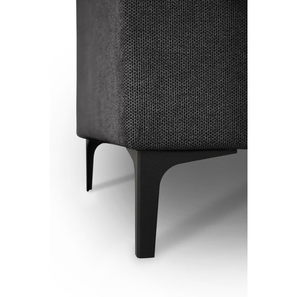 Antracytowy narożnik z tkaniny szenilowej (lewostronny/w kształcie litery U) Fabian – Scandic-image-4