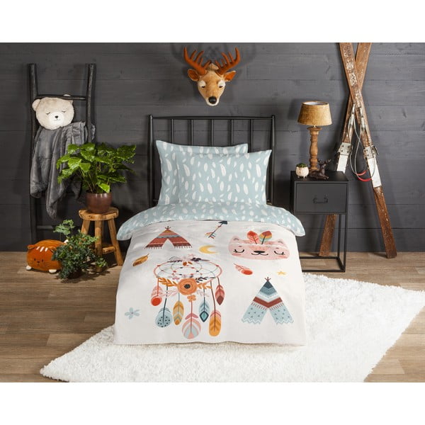 Flanelowa pościel dziecięca jednoosobowa 140x200 cm Dreamy – Good Morning-image-1