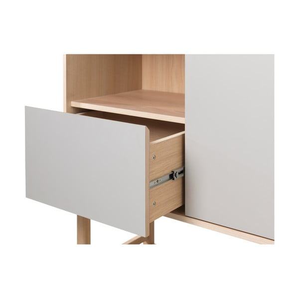 Szara komoda z nogami z drewna dębowego Unique Furniture Bilbao-image-3