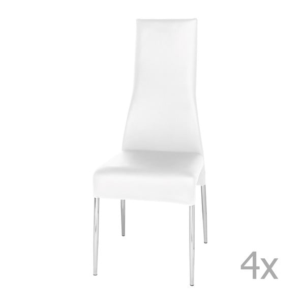 Zestaw 4 białych krzeseł 13Casa Edera