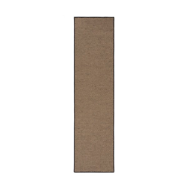 Czarno-naturalny chodnik z juty 60x230 cm Diamond – Flair Rugs