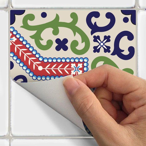 Zestaw 30 naklejek Ambiance Azulejos Salsa, 120x100 cm-image-1