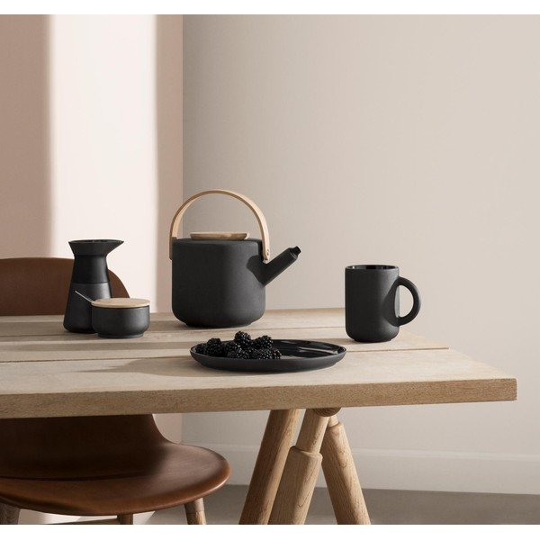 Czarny kamionkowy dzbanek do herbaty 1,25 l Theo – Stelton-image-1