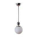 Lampa wisząca w kolorze srebra ze szklanym kloszem ø 15 cm Marble – Squid Lighting