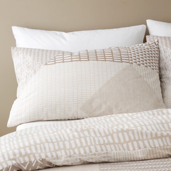 Beżowa pościel jednoosobowa 135x200 cm Larsson Geo – Catherine Lansfield-image-3