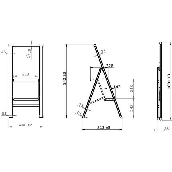 Biała metalowa drabina 94 cm – Wenko-image-2
