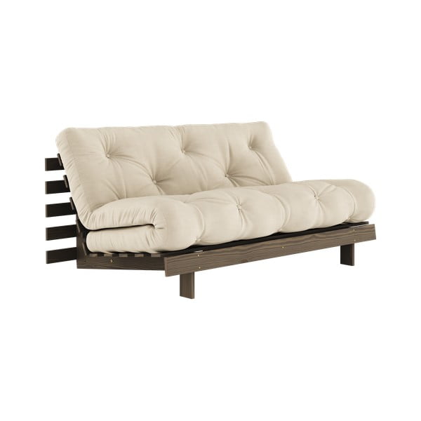 Beżowokremowa rozkładana sofa 160 cm Roots – Karup Design