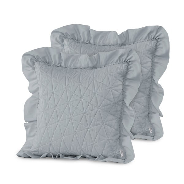 Zestaw 2 szarych poszewek na poduszki AmeliaHome Tilia, 45x45 cm-image-1