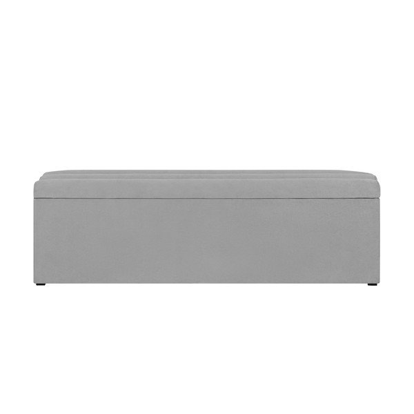 Jasnoszara otomana ze schowkiem Cosmopolitan Design LA, 180x47 cm-image-1