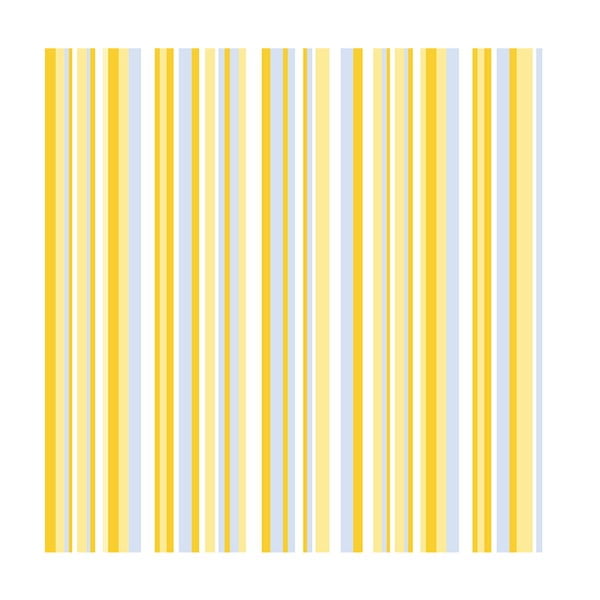 Żółta tapeta papierowa w paski w rolce Krecik, 10,05 m