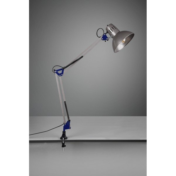 Lampa stołowa z elastyczną konstrukcją/z klipsem w kolorze srebra (wysokość 73,5 cm) Tajo – Trio-image-2