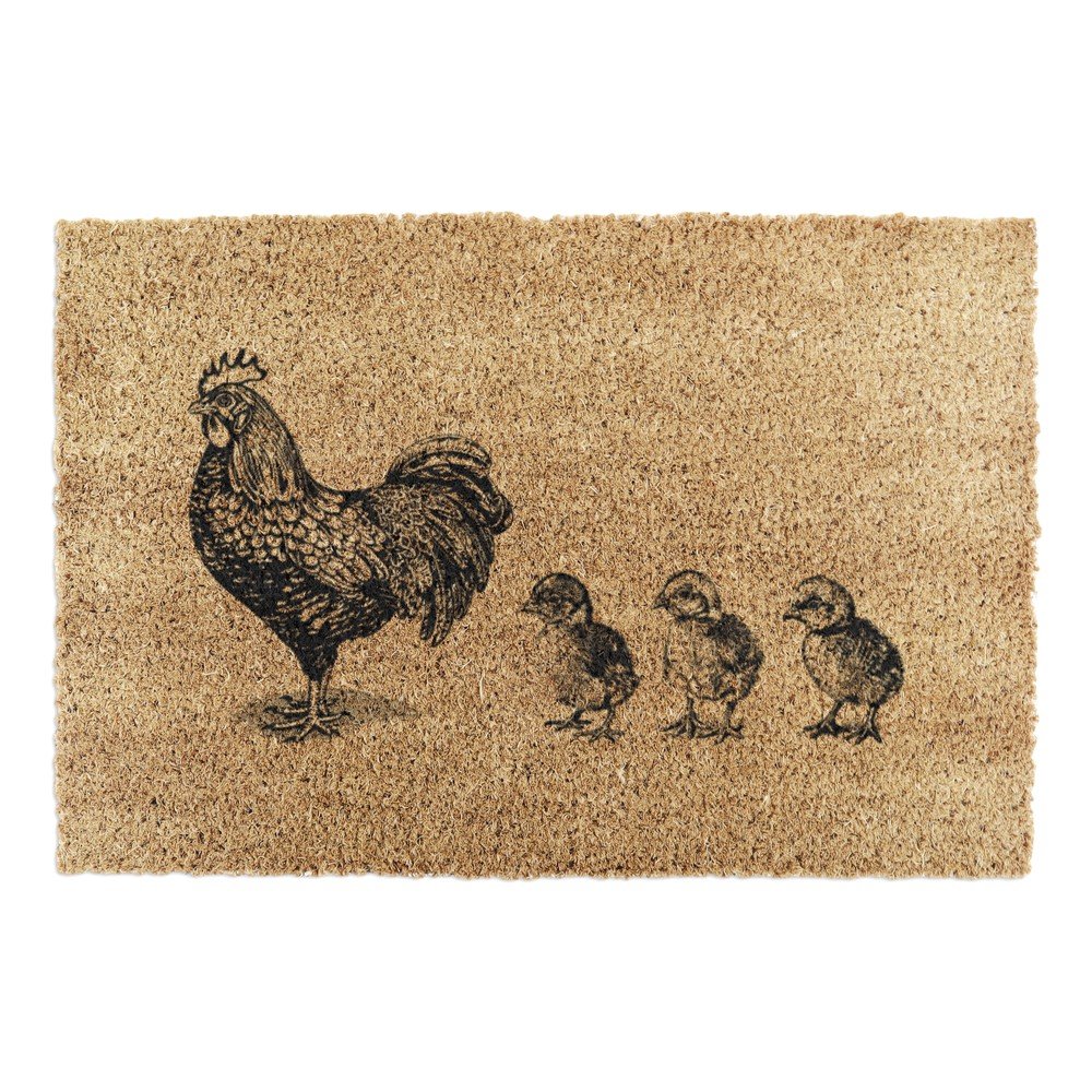 Wycieraczka z włókna kokosowego 40x60 cm Chickens and Chicks – Artsy Doormats