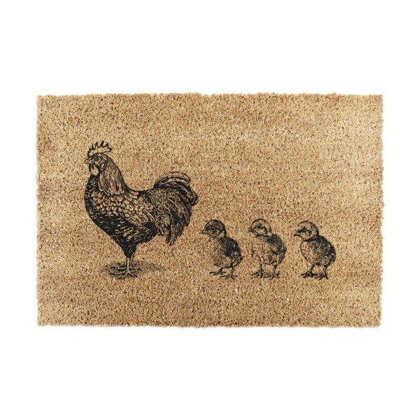Wycieraczka z włókna kokosowego 40x60 cm Chickens and Chicks – Artsy Doormats
