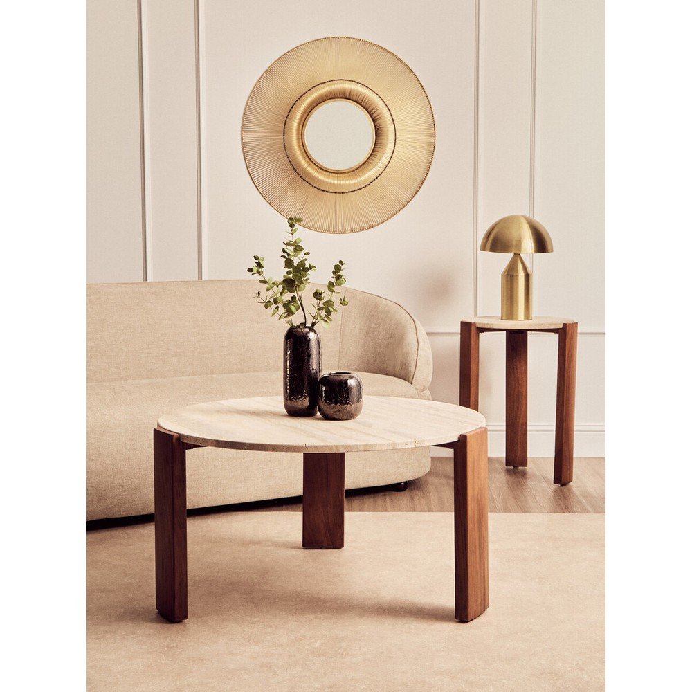 Okrągły stolik z marmurowym blatem ø 46 cm Palermo – Premier Housewares (zdjęcie 7)