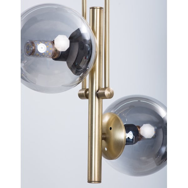 Lampa sufitowa w szaro-złotym kolorze ze szklanym kloszem ø 15 cm Libra – Squid Lighting-image-3