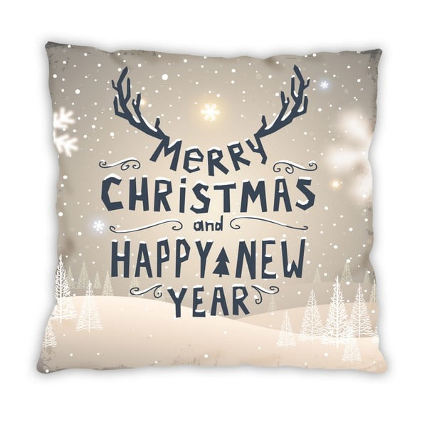 Dwustronna poduszka bawełniana Sparkling Christmas, 40x40 cm
