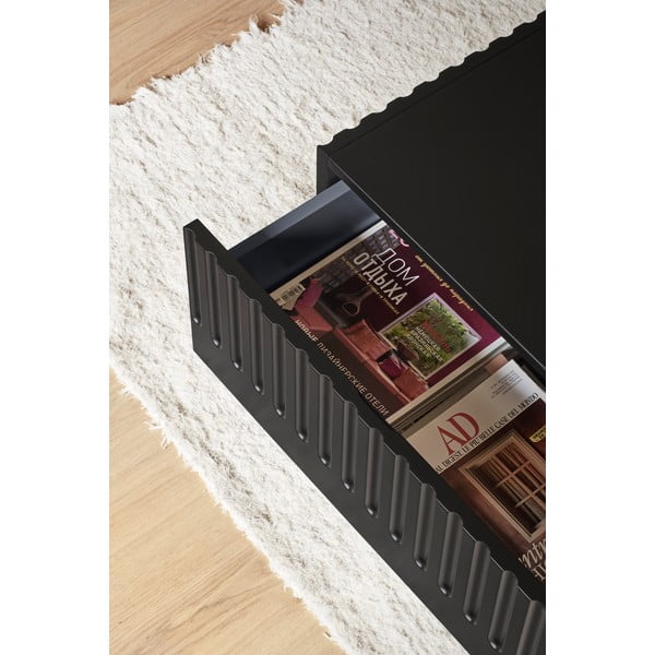 Czarny stolik z 2 szufladami Teulat Doric-image-2