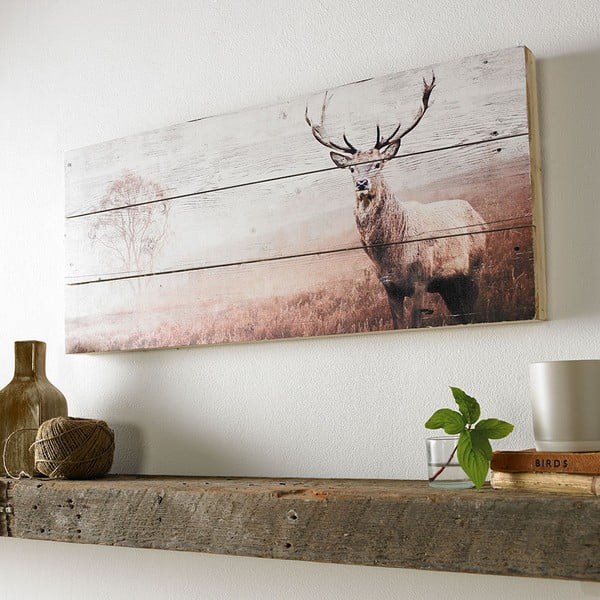 Drewniany obraz Graham & Brown Stag, 70x30 cm-image-1