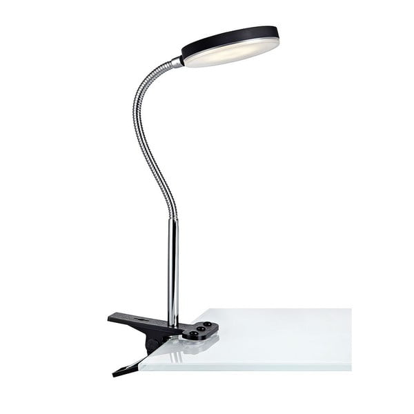 Czarna lampa stołowa LED z klipsem Markslöjd Flex