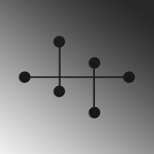 Czarny metalowy wieszak ścienny Dama – Kalune Design-image-4