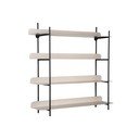 Czarna/szara wielopoziomowa metalowa półka 60 cm Reina Cuatro – PT LIVING