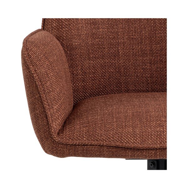 Ceglaste tapicerowane fotele jadalniane zestaw z podłokietnikami 2 szt. Glenda – Actona-image-4