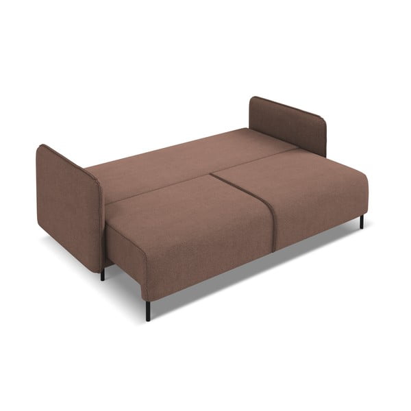Różowa rozkładana/ze schowkiem sofa 226 cm Luana – Makamii-image-4