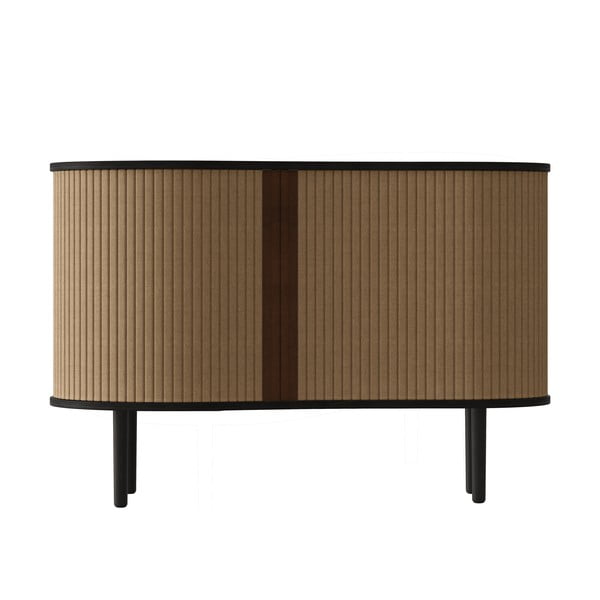 Brązowa niska komoda w dekorze dębu z drzwiami przesuwnymi 100x67 cm Audacious – UMAGE-image-3