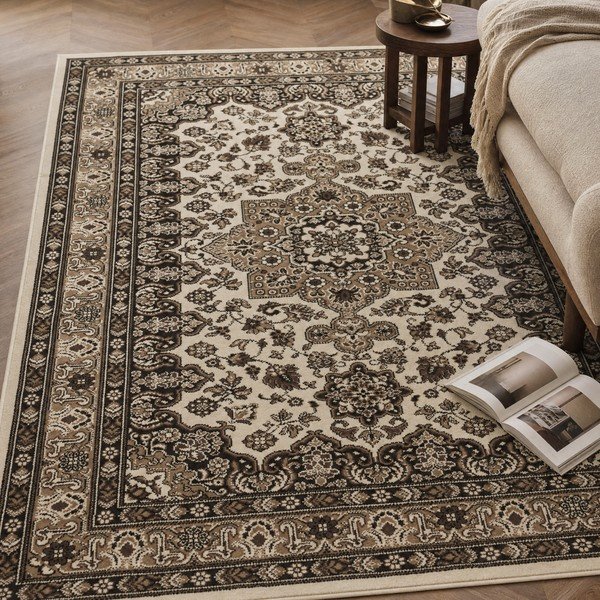 Beżowy dywan Nouristan Parun Tabriz, 80x150 cm-image-1