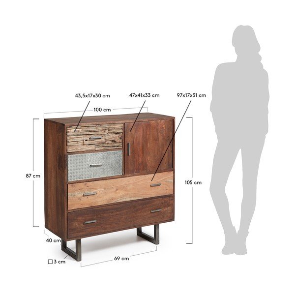 Komoda La Forma Loft, dł. 100 cm-image-2