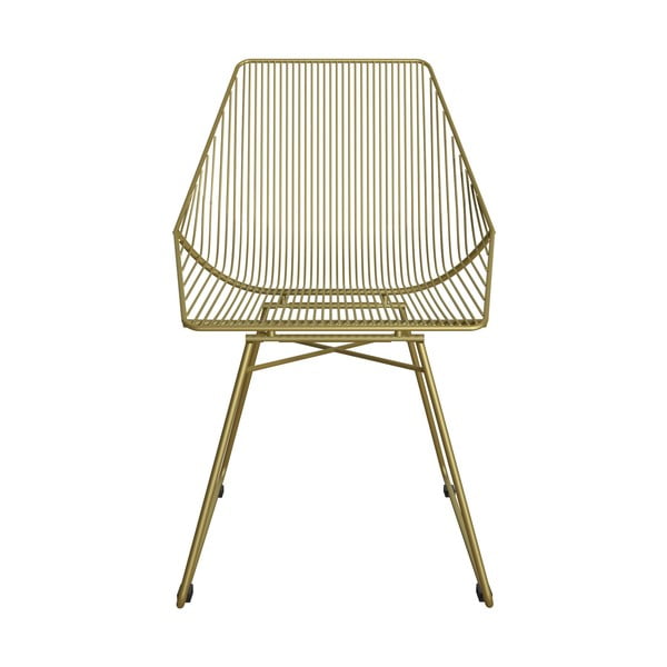 Metalowe krzesło w kolorze złota CosmoLiving by Cosmopolitan Ellis